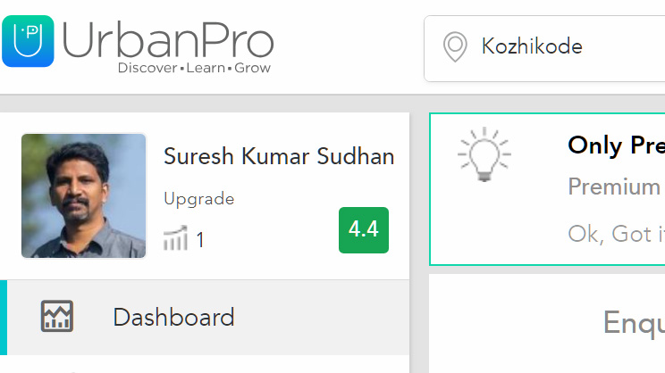 Reviews on urban pro teachers community SURESHKUMAR-The-Top-NATA-Trainer-in-Kerala-India